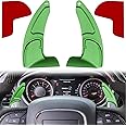 Steering Wheel Shift Paddle Extended Shifter Trim Cover for Dodge Challenger Charger Durango RT & Scat Pack 2015-2021, For Jeep Grand Cherokee 2014-2021 Interior Decoration Accessories (Green 2PCS)