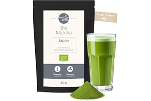‎MYCUPOFTEA Matcha Bio Tee Pulver 50g lose – Hochwertiger Grüntee aus kontrolliert biologischem Anbau in Kagoshima Japan – Sanft-herb mit feiner Umami-Note – Für Matcha Latte, Smoothies & Zeremonie – MyCupOfTea