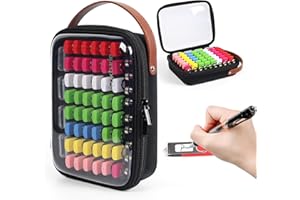 Luxtude Clear Flash Drive Case with Labels, Hard USB Case Organizer, USB Storage Box Holds 58 Drives & 8 SD Cards, Thumb Storage Holder, Flash Drives Holder for Samsung & Sandisk & Memory Stick