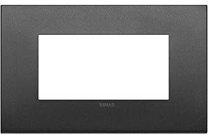 Vimar 19954.01 Arké fit Plaque 4 modules, Métal, Graphite mat