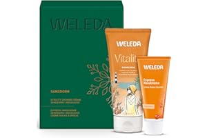 ‎WELEDA WELEDA Organic Christmas Gift Set Sea Buckthorn 2025 - Natural Cosmetics Winter Xmas Gift Set Consisting Shower Gel & Hand Cream - Unisex Body Care / Hand Care Set for Christmas