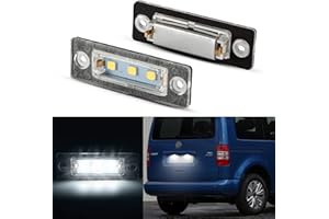 ‎OZ-LAMPE OZ-LAMPE LED Kennzeichenbeleuchtung für V-W T5 7H 7J Passat 3bg 3C B6 Caddy 2K Golf Plus 5M1 1K2 Touran 1T1 1T2 1T3, Kennzeichen Canbus Nummernschildbeleuchtung 2 Stücke 3 SMD