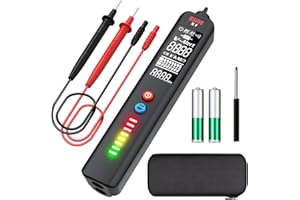 BSIDE Tester di tensione EBTN LCD Penna Multimetro Automatico 3-Line Display Rivelatore di Tensione Senza Contatto NCV con Sensibilità regolabile Misura Filo Vivo/Nullo con custodia di protezione