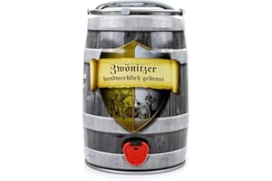 ‎ZWÖNITZER HANDWERKLICH GEBRAUT Brauerei Zwönitz 5 Liter Bierfass/Partyfass 5l Bier mit Pils/Fassbier als Geburtstagsgeschenk für Männer/Bier Geschenke für Männer/Pils Fass Bierzapfanlage mit Fass Bier 5 Liter