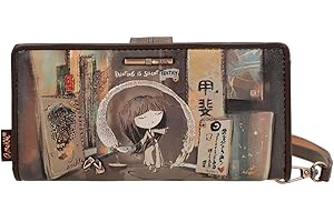 Anekke - Billetero Grande de Mujer - Protección RFID - Billetera de Polipiel con Cierre de Lengüeta Shoen - Accesorios y Complementos de Mujer - Medidas 19x10x2 cm