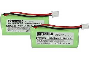 EXTENSILO 2X batería reemplaza V30145-K1310-X383 para teléfono Fijo o inalámbrico (850 mAh, 2,4 V, NiMH)