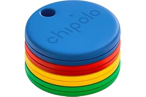 Chipolo One Lot de 4 Traceurs de clés, Traceur Bluetooth pour clés, Recherche d'objets, Fonctions Premium gratuites, Fonctionne avec l'application Chipolo (Compatible avec iOS et Android)