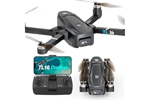 TOLATOYUS Drohne mit Kamera Bürstenloser Motor Drohnen für Erwachsene Anfänger 2 Kameras FPV RC Quadcopter Faltbar Motorisiert Einstellbar 1080P UAV APP Control 3D Flips Leicht zu Fliegen Spielzeug