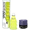 Yonex Mavis 200i Nylon Shuttle Cock, Pack of 6 (Yellow) & ET 903 E Super Rubber Badminton Grip (Purple)
