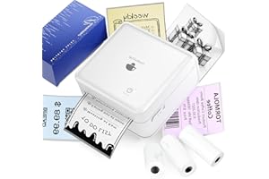 Phomemo Mini Thermodrucker 300DPI - Mini Fotodrucker, Schwarz-Weiß Foto-Thermo-Aufkleber Drucker, P2S Mini Tragbarer Thermodrucker, Taschendrucker für Etiketten, Notizen, Studien und Bullet Journaling