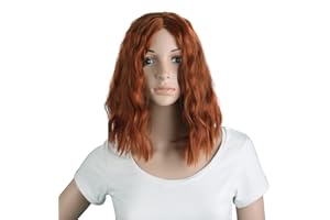 MapofBeauty - Peluca de pelo corto rizado con flequillo lateral, para cosplay y uso diario