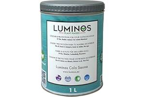 SOLRAC Luminos LUM1103 - CALA SAONA - Lasure Biobased pour bois extérieur à l'eau - Bleu Cala Saona 1L