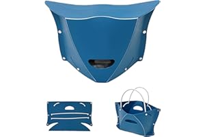 UPGJIN Ultralight Folding Camping Hiking Stool - Lightweight, Collapsible Chair suitable for Travel, BBQ, Outdoor Activities, and Backpacking, Squatty Potty Included (32cmx21cm, Blue)