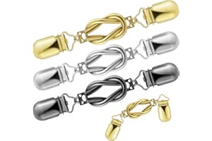 Humtudeit 3 Stück Cardigan Clips Vintage Pullover Clips Kleider Blusen Waist Clip Dress Spangen Broschen für Kleidung Cinch Clip für Pullover, Kleider, Strickjacken, Hemden, Tücher, Elegante Jacke