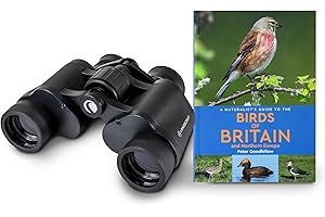 Celestron 73151 LandScout 7x35mm - Wodoodporny zestaw milosnika ptaków Celestron 73151 LandScout 7x35 mm: powlekane soczewki, szklo optyczne K9, atlas ptaków Wielkiej Brytanii i Europy Pn., czarny