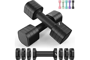 Sportneer Adjustable Dumbbells Women Set - Dumbbells Set of 2 (0.9-2.3 kg per Dumbbell), 4-in-1 Dumbbells Set with Non-Slip TPU Handle, Dumbbell Set for Home Gym, Fitness & Strength Training