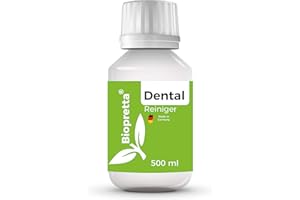 Biopretta Dentalreiniger Entfernt Belägen und Verfärbungen - für Gebisse, Prothesen, Zahnersatz & Zahnspangen (500ml)