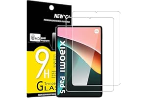NEW'C 2 Pezzi, Pellicola Prottetiva per Xiaomi Pad 5 / Xiaomi Pad 5 Pro 11 Pollici, Vetro Temperato, Senza Bolle, Durezza 9H, 0,33mm Ultra Trasparente, Ultra Resistente