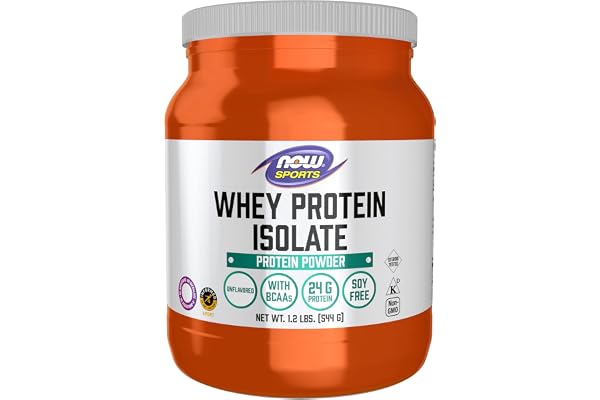 NOW Whey Isolate 100% Natural, Unflavoured 544g
