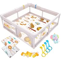 Großer Baby-Laufstall Aus Kiefernholz – Verstellbar Bis 160x160cm Mit Sicherheitstor