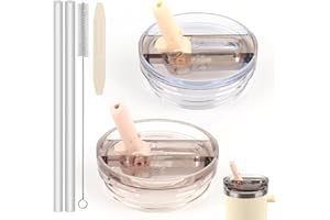 FLETORIN 2 Pcs Tapa para Stanley Cup, Tapa de Repuesto para Stanley Cup, Flip Straw, Anti Goteo para Stanley Cup, Ligero y Fácil de Transportar, Mejora tu Experiencia de Beber Agua