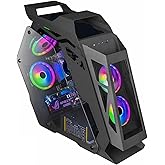REVENGE Darth Vader 4 RGB Fanlı Cam Panel Robotik Kasa m-ATX Gaming Oyuncu Bilgisayar Kasası (0, Watt)