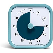 Timer Visivo Per Bambini E Adulti, Conto Alla Rovescia Di 60 Minuti Con Flash Silenzioso Uso In Classe E In Cucina Blu 98955399