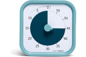 Time Timer Home MOD — Minuteur visuel de 60 minutes — Pour fournitures scolaires à la maison, outil d'étude, minuterie pour bureau, bureau et réunions avec fonctionnement silencieux, Blue
