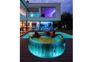 MINAVIDA MSpa aufblasbarer Whirlpool 2023 Starry NEU C-ST063 | Indoor Outdoor Pool | XXL 6 Pers. UVC | LED | 138 Düsen | bis 40°C | TÜV GS | bis 1429 L