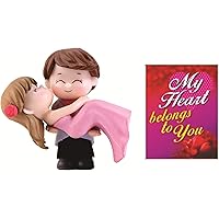 Chocozone Couple Hug Resin Showpiece Couple Miniatures Romantic Gifts for Girlfriend (Hug Couple)