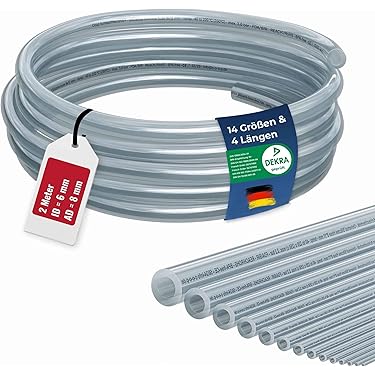2x Silikonschlauch 5x8mm - 4 Meter Lebensmittelecht & Flexibel