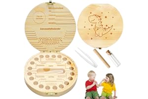 SPERMUOY Caja de Dientes de Madera,Caja para Dientes Bebé Dientes Caja,Caja para Guardar Dientes Caja de Dientes de Leche,Caja de Madera Para Guardar Dientes