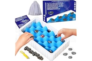 LMAZG Magnetisches Schachspiel, Magnet Spiel mit Steinen mit 20 magnetischen Schachfiguren, 1 Schwammschachbrett,1 Seil,Lernspielzeug für das Logiktraining,Lustiges TischFamilienspiel für Kinder Erwachsene