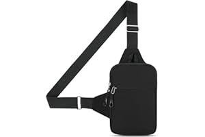 HOTUT Mała torba na ramię, wodoodporna torba na klatkę piersiową dla mężczyzn i kobiet, mini plecak na ramię crossbody z zamkiem błyskawicznym i regulowanym paskiem do podróży, wędrówek, jazdy na