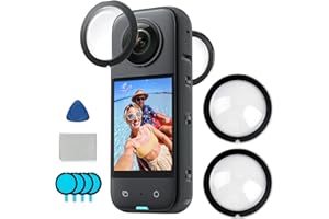 Sangcca Protection d'objectif panoramique pour objectif d'appareil photo Insta360 X3 - Accessoire de Protection Durable et Transparent - Anti-Rayures et Anti-Poussière - Facile à Installer