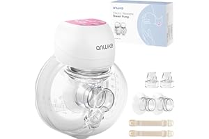 ANWIKE Sacaleches Electrico Ultra Ligero 193 g - Sacaleches Manos Libres Indoloro, 3 Modos 9 Niveles con Pantalla LED, Bajo Ruido, Sacaleches Eléctrico Portátil con Bridas de 21/24mm, Sin BPA, Rosa