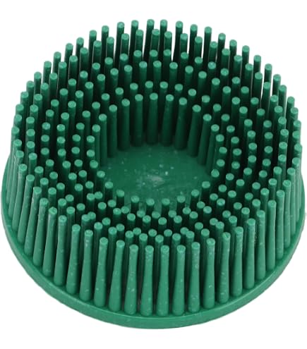 3M Scotch-Brite Roloc Disque à Poils 50 – Disque Abrasif Vert 50 Mm Pour Aluminium Et Métal Auto, Grade 50