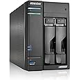 Asustor Lockerstor 2 AS6602T - 2 Bay NAS, Quad-Core 2.0GHz CPU, 2 2.5GbE Ports, 4GB RAM DDR4, 2 M.2 SSD Slots Network Attached Storage (Diskless)