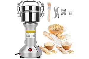 VAYOTOY Mulino per Cereali Secchi 150g Grinder Elettrico Molino de Cereales 28000RPM Alta velocità in Acciaio Inossidabile Macina per Farina Grano Erba Spezie