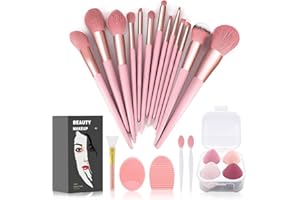 KOCCIDO Makeup Brushes 22 Pcs Makeup Kit,Foundation Brush Eyeshadow Brush Make up Brushes Set (Pink, 22 Piece Set)