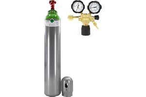 Bestschweissen.de Argon-skyddsgasflaska 8 l blandning Ar/CO2 med argontryckreducerare – skyddsgasflaska fylld på 200 bar + Ar/CO2-tryckreducerare – 10 BestSchweissen.de för