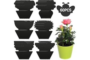 BBLIKE Fruit Fly Traps - 60 Pcs Fly Catcher Bug for Home Use, Fungus Gnat Sticky Killer for Protect Indoor Plants, Fruit Fly Papers Control for Flies Multiple Insects Non-Toxic, Waterproof (Black)