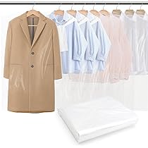 Copriabiti Hejo 4 Pezzi - 60x100 Cm In PVC Trasparente | Impermeabili E Antitarme Con Cerniera - Foto 10