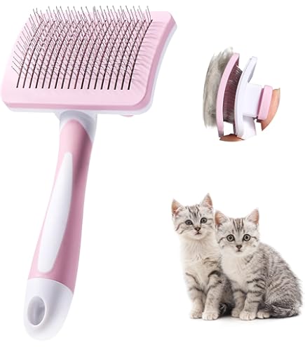Brosse Chat Anti-poils Morts - Lot De 2 Brosses à Poils - 95% Des Poils Enlevés - Pelage Long Ou Court