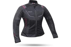 DEGEND BREEZE LADY | Chaqueta Moto Mujer para Verano con Protectores PU + Forro Impermeable Desmontable | Homologada - 4 Colores/XS-3XL