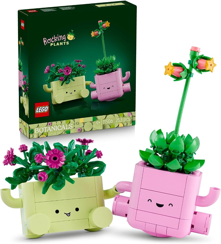 LEGO Botanicals Sallanan Bitkiler 11506 | 9 Yaş ve Üzeri Çocuklar için 2 LEGO Bitki İçeren Yaratıcı Oyuncak Yapım Seti, Doğum Günü Hediyesi Fikri (253 Parça)