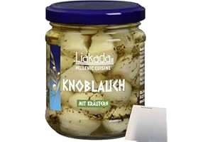 usy Bundle für Liakada Knoblauch mit Kräutern in Öl (190g Glas) + usy Block