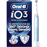 Oral-B iO - 3 Mavi Şarjlı/Elektrikli Diş Fır&ccedil;ası, 1 Diş Fır&ccedil;ası Başlığı, Braun Tasarımı