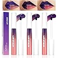 Lip Stain Peel off - 3 Colors Lip Tint Peel Off - Matte Peel Off Lip Stain - Non-Stick Cup Lip Gloss - High Pigmented Longwear Waterproof Lip Liner Tint Makeup for Women Girls