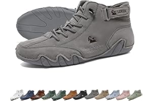 LOVEWLVNCL Bottes hautes italiennes cuir souple Suède faites à la main, chaussures Beck for hommes bottes hautes imperméables antidérapantes légères et respirantes baskets décontractées for randonnée et conduite